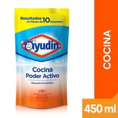 Limpiador Liquido Ayudin Cocina Poder Activo Doypack x450ml