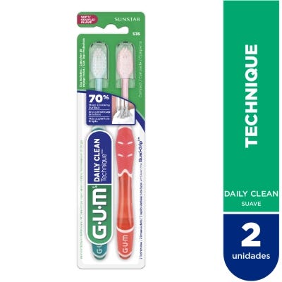 Cepillo Dental Gum Daily Clean Suave x2un