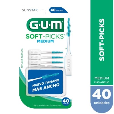 Palillos Interdentales Gum 640l Soft-picks Med x40un