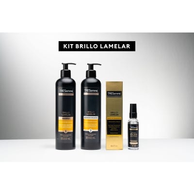 Combo TRESemmé Shampoo y acondicionador Brillo Lamelar + Oleo finalizador + Serum de Tratamiento