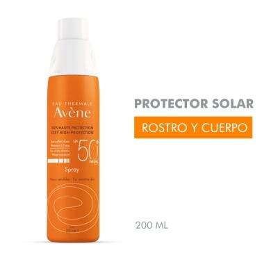 Protector Solar Avene SPF50 Spray x200ml