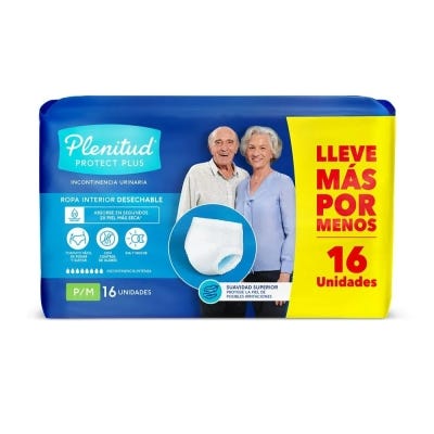 Ropa Interior Descartable Plenitud Protect plus m x16un