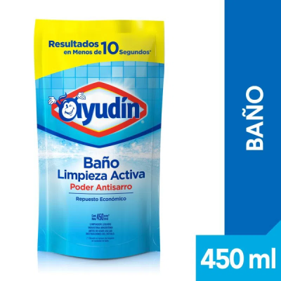 Limpiador Liquido Ayudin Baño Limpieza Activa Doypack x450ml