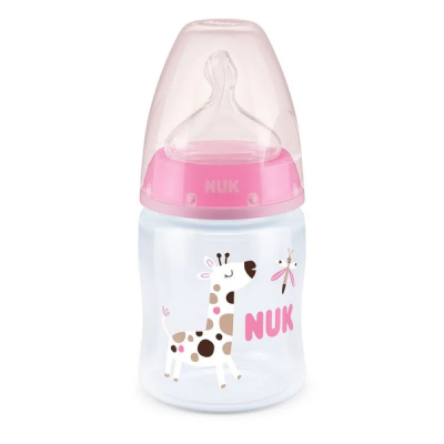 Mamadera Nuk Control De Temperatura Jirafa 150Ml Hasta 6 Meses