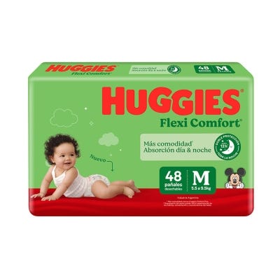 Pañales Huggies Flexi Comfort Talle M Edicion Limitada x48un