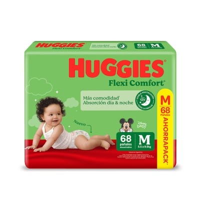 Pañales Huggies Flexi Comfort Talle M Edicion Limitada x68un