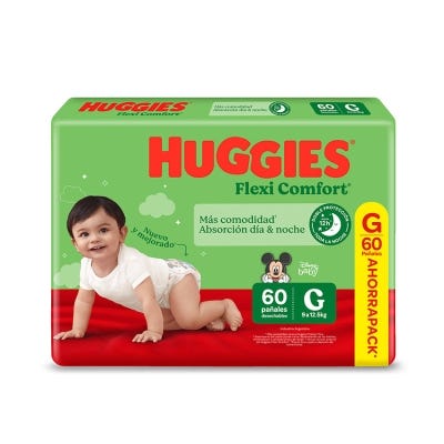 Pañales Huggies Flexi Comfort Talle G Edicion Limitada x60un