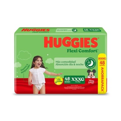 Pañales Huggies Flexi Comfort Talle XXXG Edicion Limitada x48un