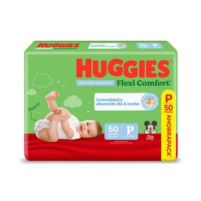 Pañales Huggies Flexi Comfort Talle P Edicion Limitada x50un
