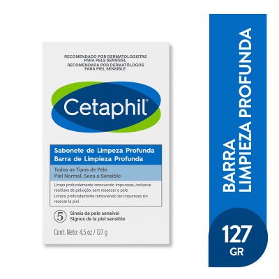 Barra Facial Limpiadora Cetaphil Dermo Control x127gr