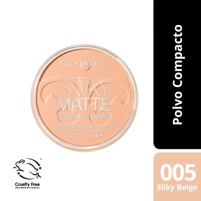 Polvo Compacto Rimmel London Stay Mate 005 Silky Beige 
