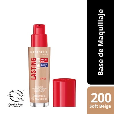 Base Maquillaje Rimmel London Lasting Finish Soft Beige x30ml