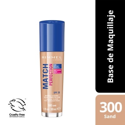 Base Maquillaje Rimmel London Match Perfection 300 Sand x30ml