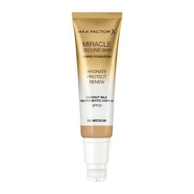 Base Maquillaje Max Factor Miracle Second Skin Medium 05 x24,8ml  