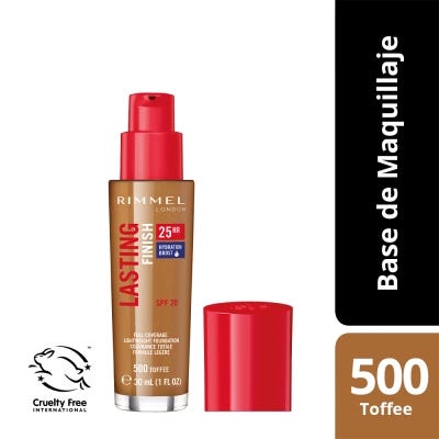 Base Maquillaje Rimmel London Lasting Finish Toffe 500 x30ml