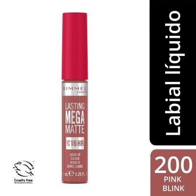 Rimmel London Labial Liq. X7,4ml Lasting Mega Matte 200