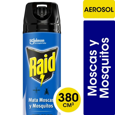 Insecticida Raid Mata Moscas y Mosquitos S/Olor x360ml