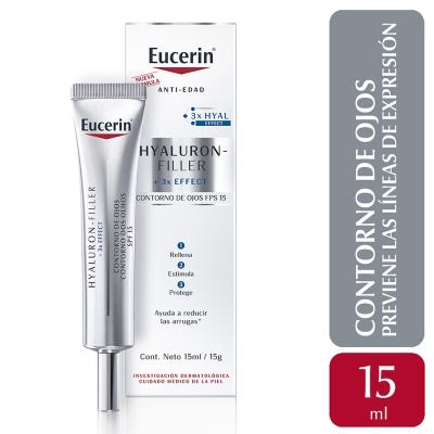 Crema Contorno De Ojos Eucerin Hyaluron Filler +3x Effect FPS 15 x15ml