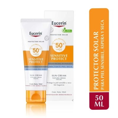Protector solar facial Eucerin Sensitive Protect FPS 50+ x50ml
