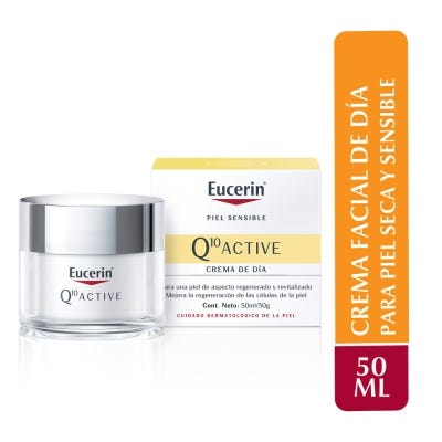 Crema Facial Eucerin Antiarrugas Dia  Q10 Piel Seca  FPS15 x50ml