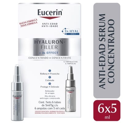  Serum Eucerin Hyaluron Filler +3x Effect Concentrate 6 Tubos x5ml     