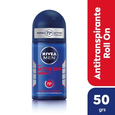 Desodorante Roll On Nivea Men Active Dry Impact 72h x50ml