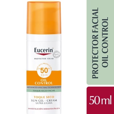 Protector Solar Eucerin Sun SPF50 Facial Toque Seco x50ml