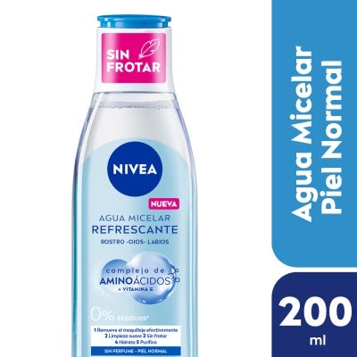 Agua micelar 5 en 1 NIVEA Refrescante para piel normal x 200 ml