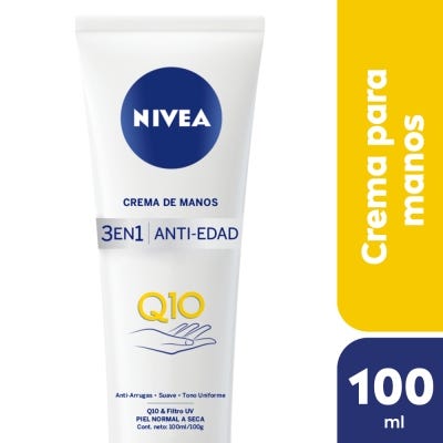 Crema Para Manos Nivea Hand Cuidado Anti-edad Q10 x100ml