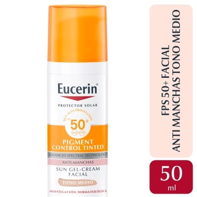 Protector solar facial Eucerin Pigment Control Tono medio FPS 50+ 50 ml