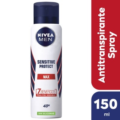 Desodorante NIVEA MEN Sensitive Protect Max Sin siliconas x 150 ml