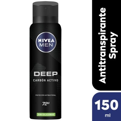 Desodorante NIVEA MEN Deep Original Carbon Activo Sin Siliconas 150ml