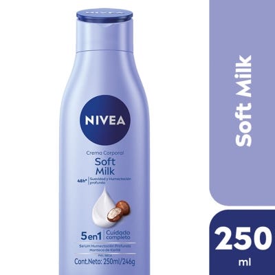 Crema corporal NIVEA Soft Milk 5 en 1 Piel seca 250ml