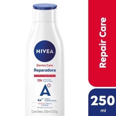 Crema corporal NIVEA Derma Care Reparadora Hipoalergénica 250ml