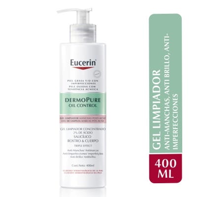 Gel Limpiador Eucerin Dermopure Concentrado Piel Grasa x400ml