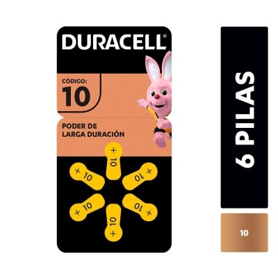 Pila Audiologia Duracell Tamaño 10 x6un