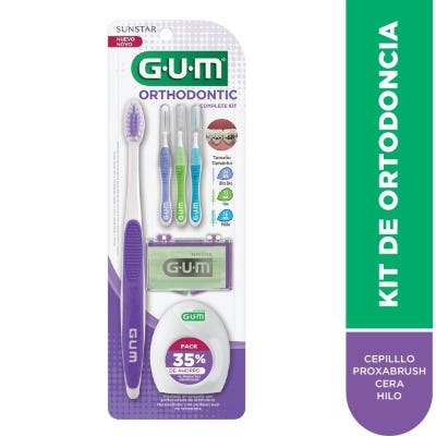 Gum Kit Ortodoncia Cep.+Poxabrush + Cera + Hilo
