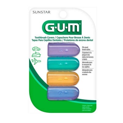 Tapa Protectora de Cepillos Gum Antibacterial x4un