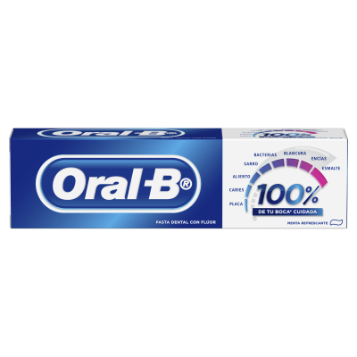 Pasta Dental Oral-B 100% Boca Cuidada x70gr