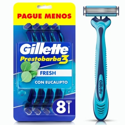 Maquina Afeitar Desechable Prestobarba3 Cool 8x6 x8un
