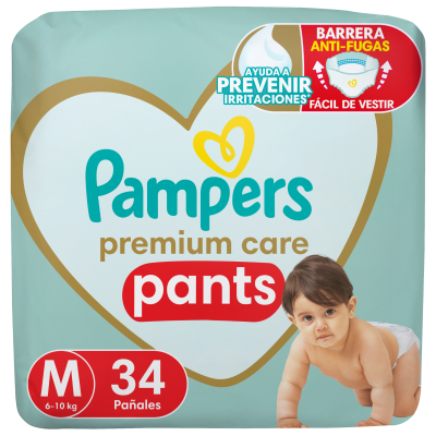 Pañales Pampers Premium Pants Mediano x34un