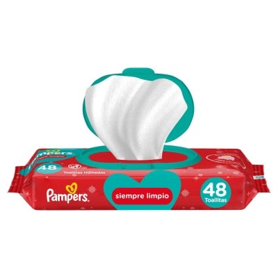 Toallas Húmedas Pampers Wipes Siempre Limpio x48Uni