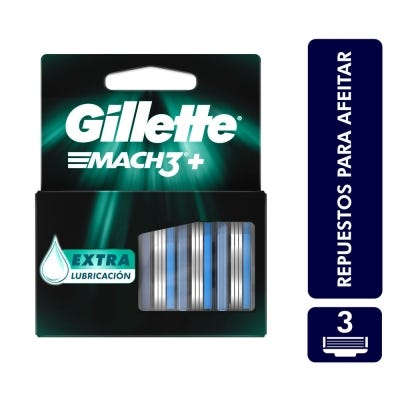 Cartuchos Para Afeitar Mach3 Plus x3un