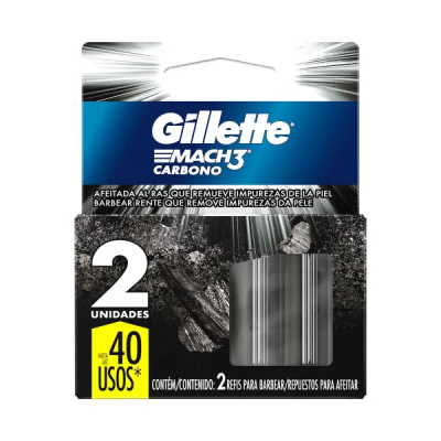 Cartuchos Para Afeitar Mach3 Carbono x2un