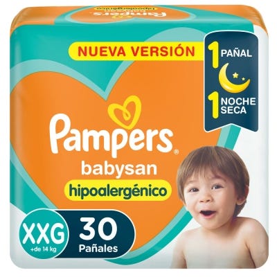 Pañales Pampers Babysan Talle XXG x30un