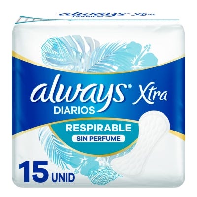 Protectores Diarios Always Diarios respirable x15un