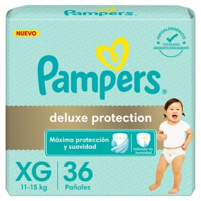 Pañales Pampers Deluxe Proteccion XG x36