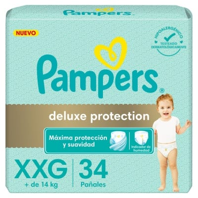 Pampers Pañales Deluxe Proteccion XXG x34