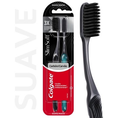 Cepillo Dental Colgate Slim Soft Black x2un
