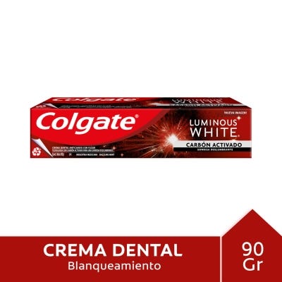Pasta Dental Colgate Luminous White Carbón Activado x90gr